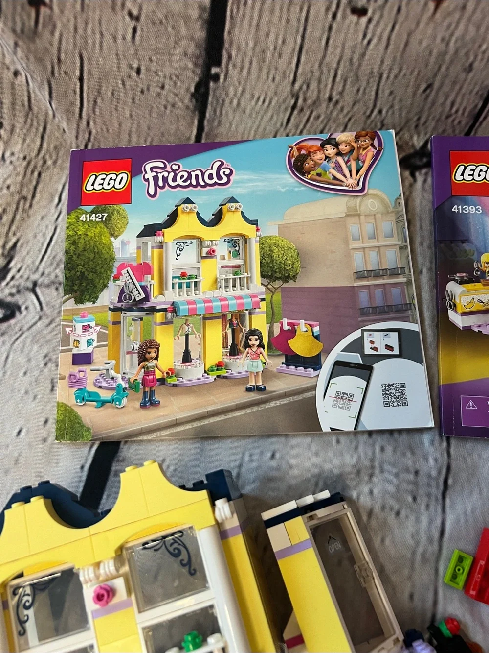LEGO Friends 41393 & 41427 Sets Mixed Lot Instructions Box Pieces Minifigure